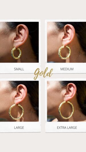 18k gold layered earring
